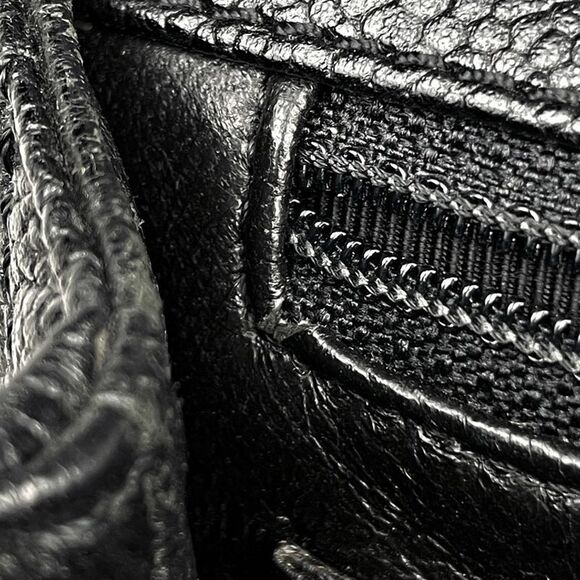 Chanel Cocomark Handbag Matelasse Handbag Caviar Skin Black A21397 Women's - Picture 13 of 14